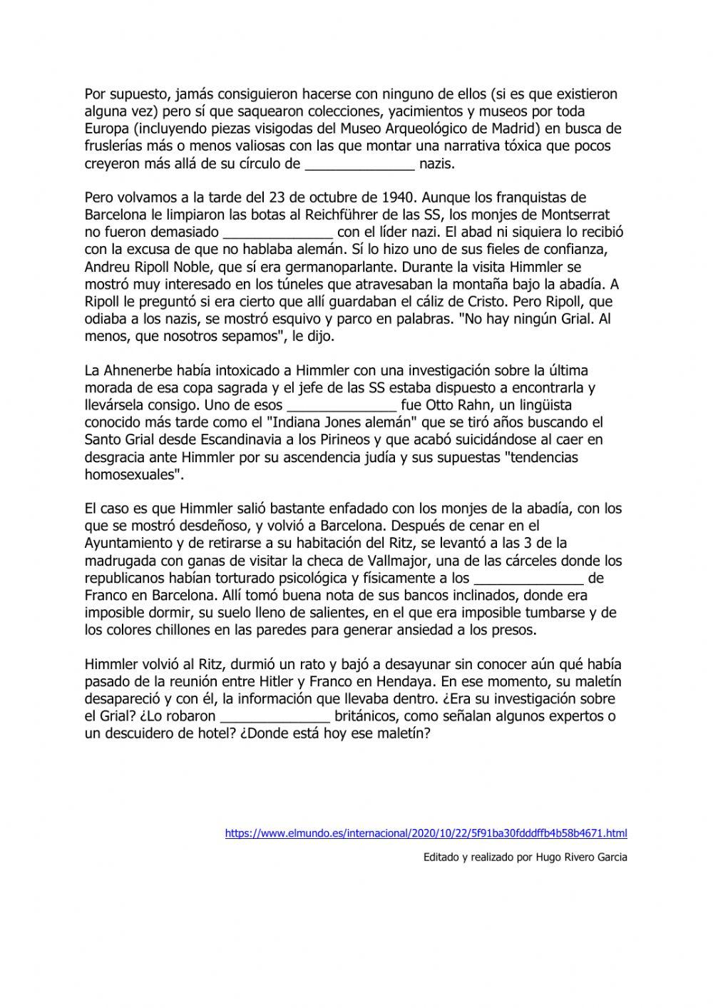 Los nazis y el Santo Grial