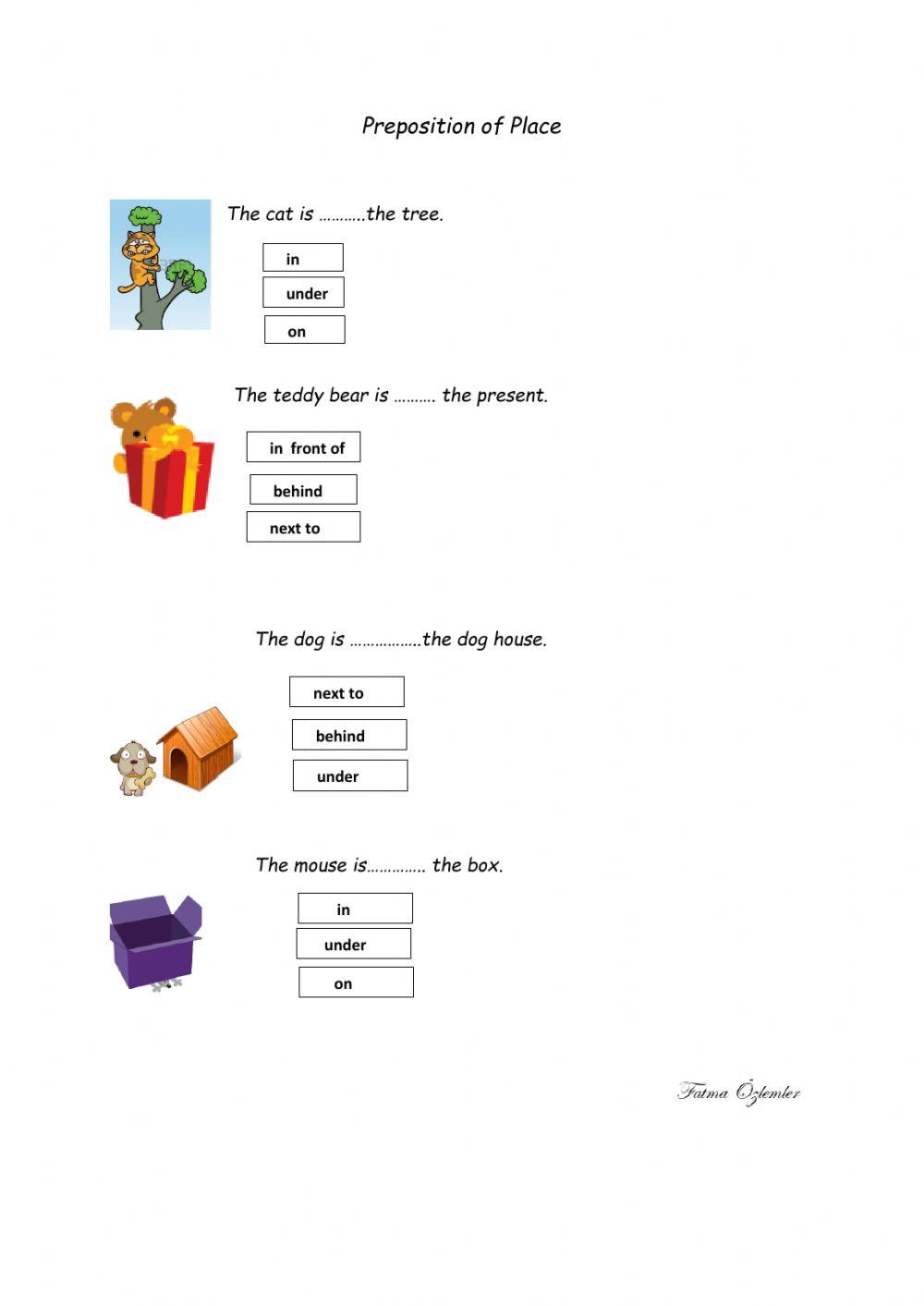 Preposition of Place