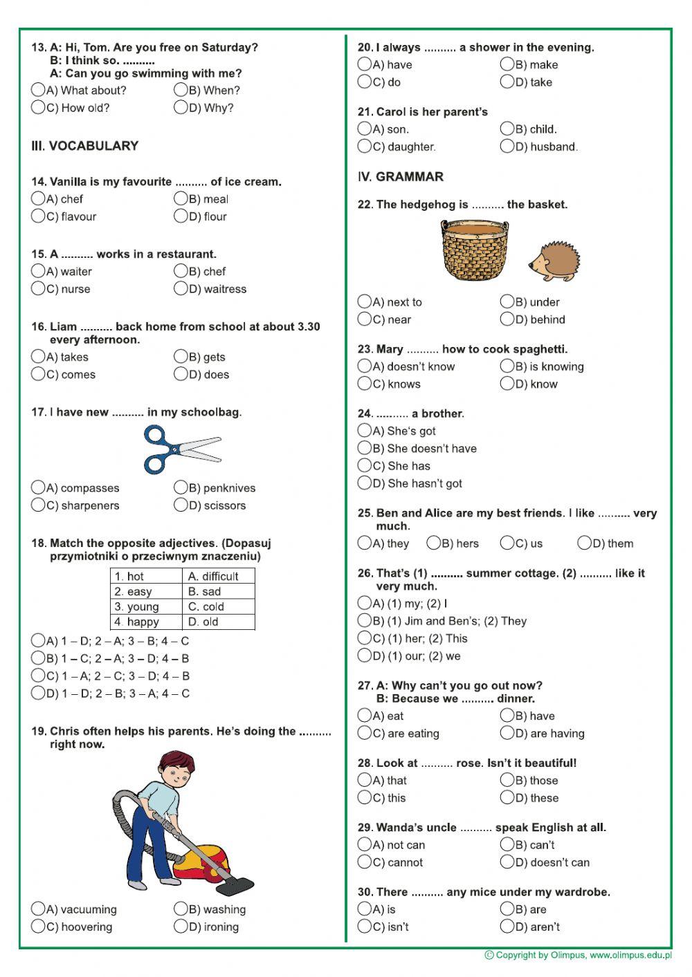 OLIMPUS class 4 spring 2020