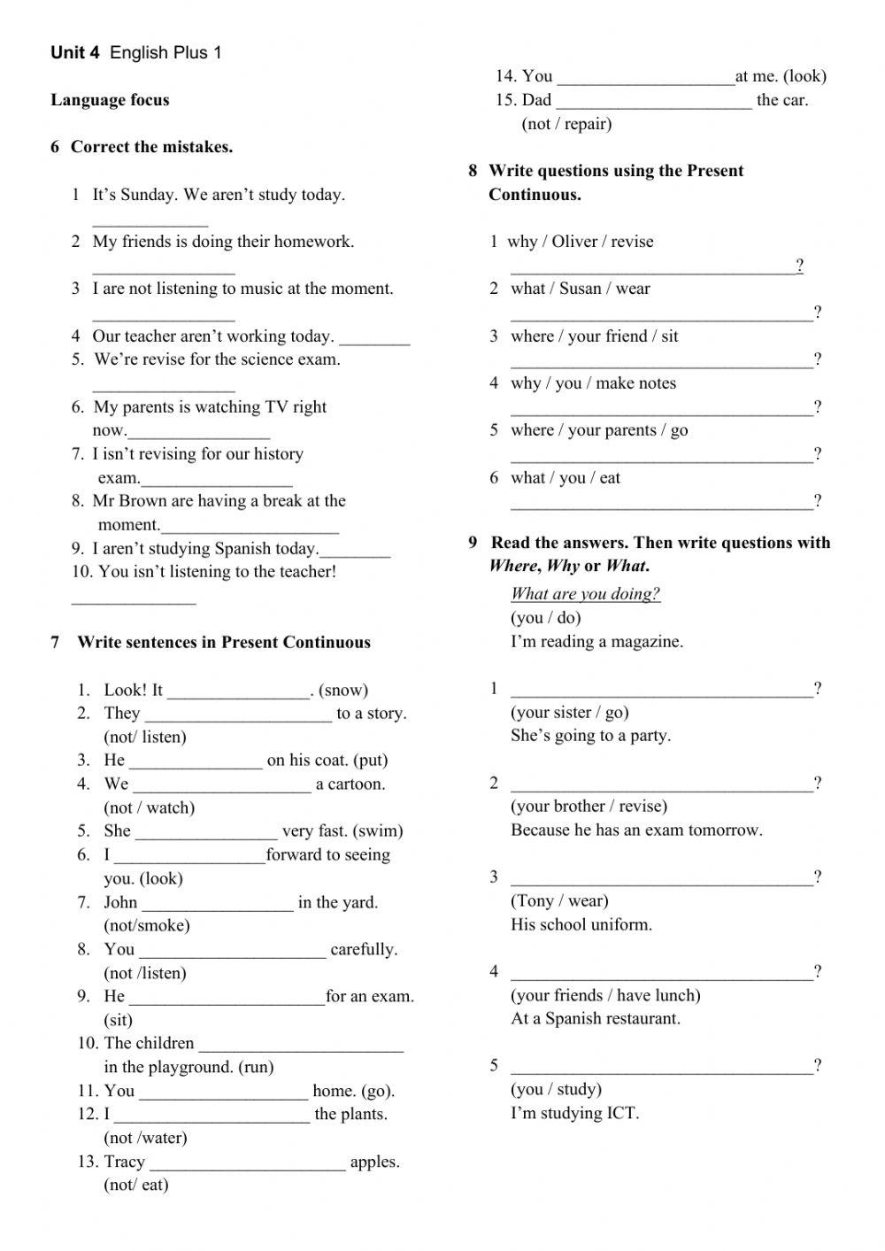 6387780 english plus 1 unit 4 test julauceviciene