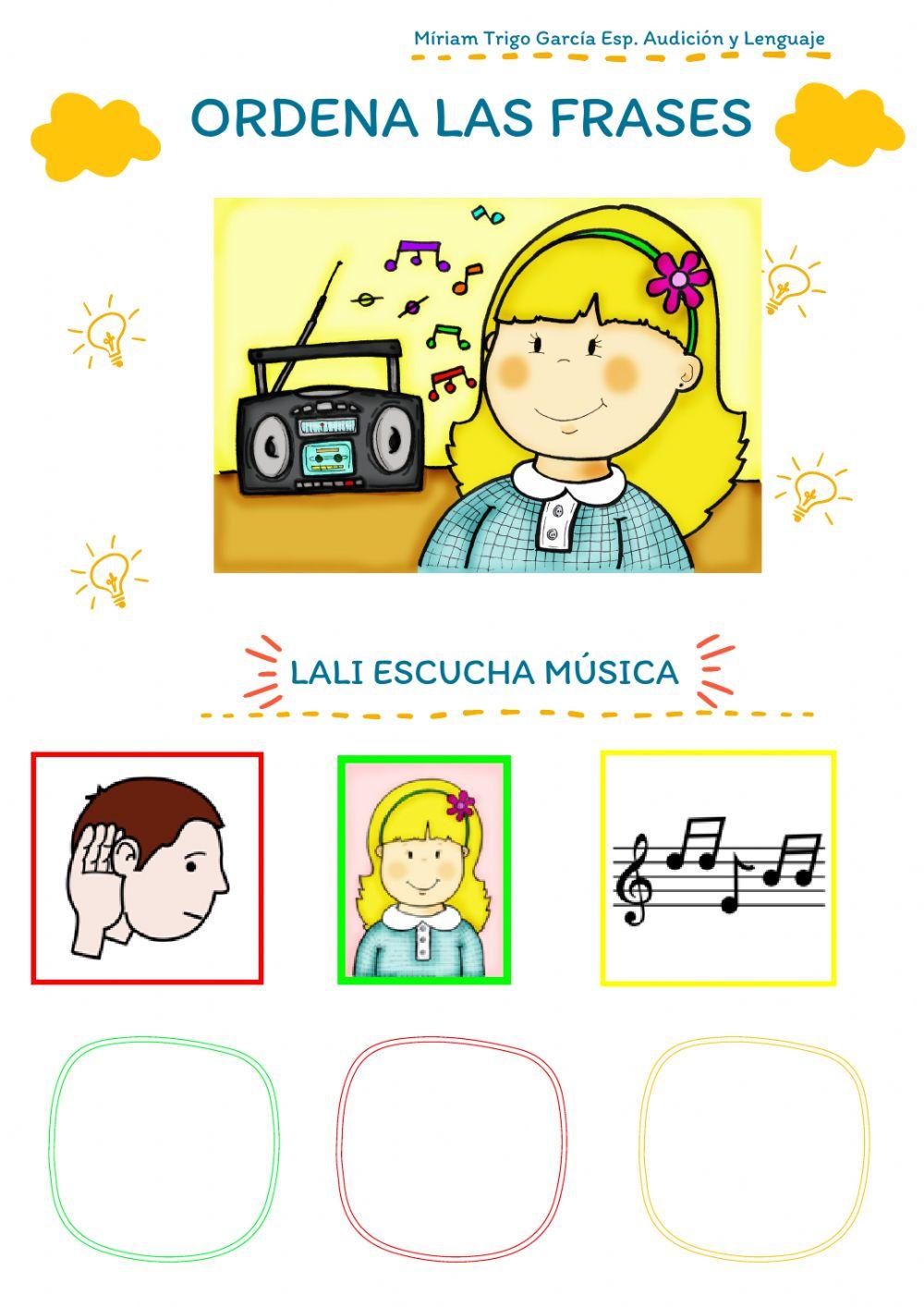 Ordenar frases de tres elementos