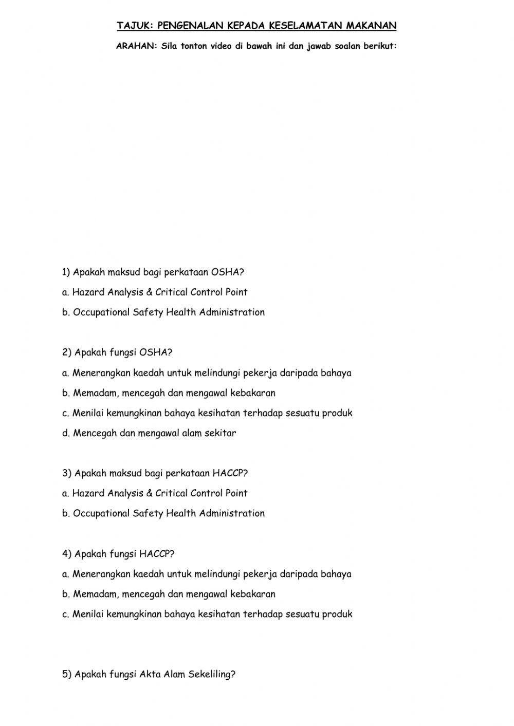 Pengenalan keselamatan makanan