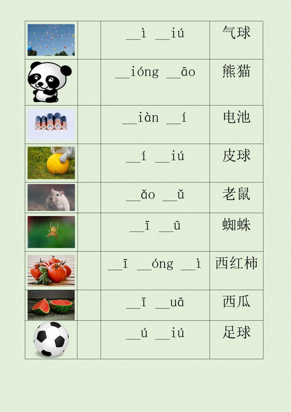 汉语 中文 拼音听力练习一  Pinyin Listening Practice 1