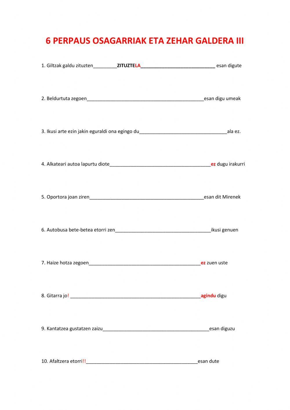 6 perpaus osagarriak eta zehar galdera iii