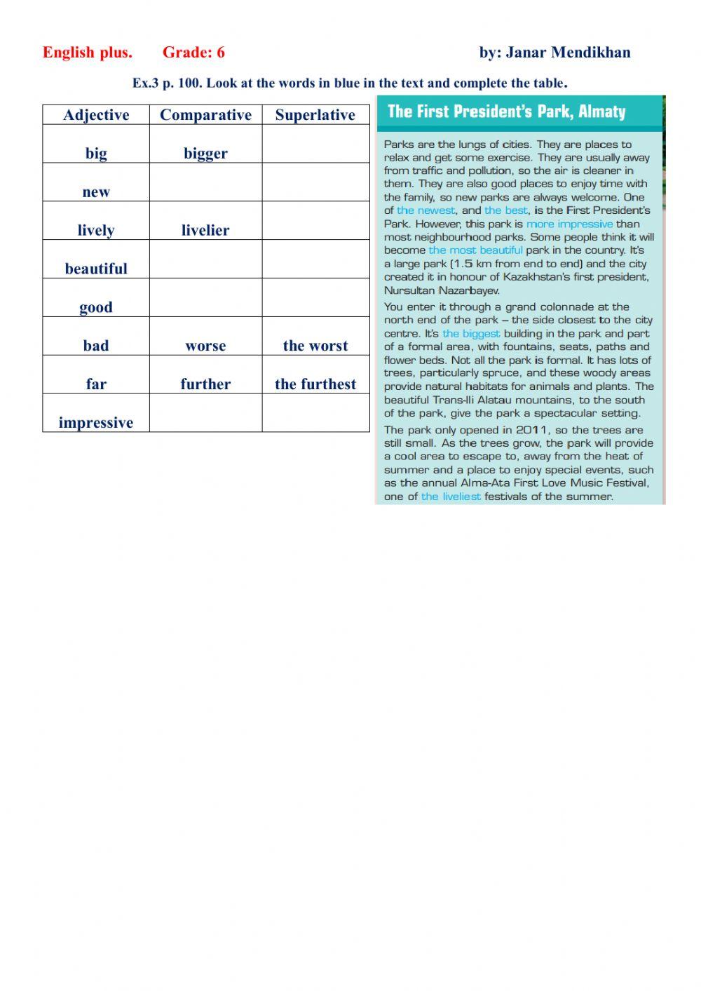 Unit 8  Our neighbourhood