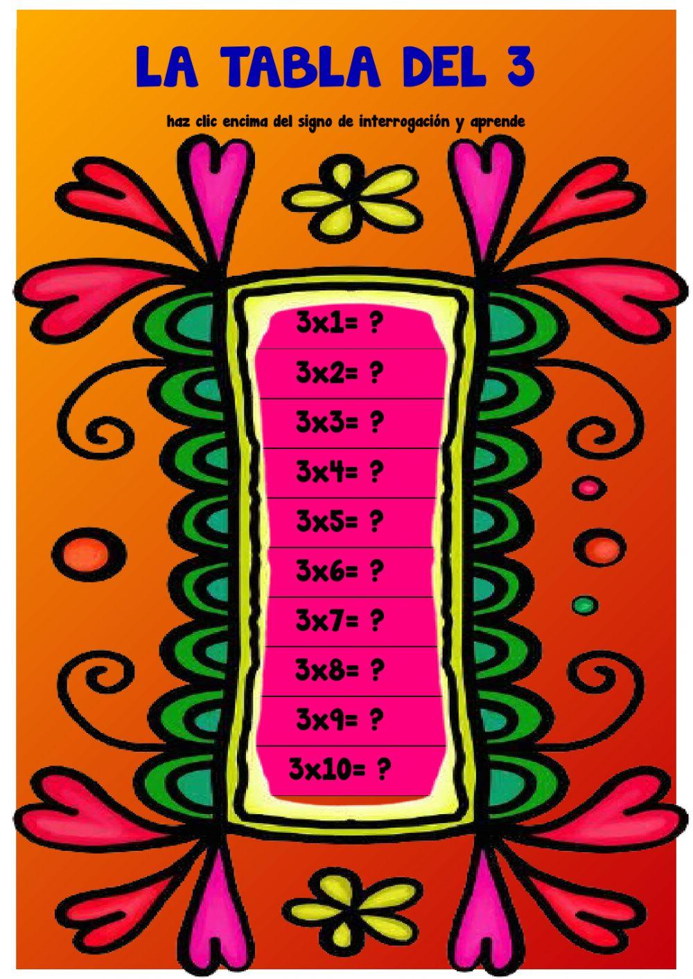 tabla del 3 tabla del 3