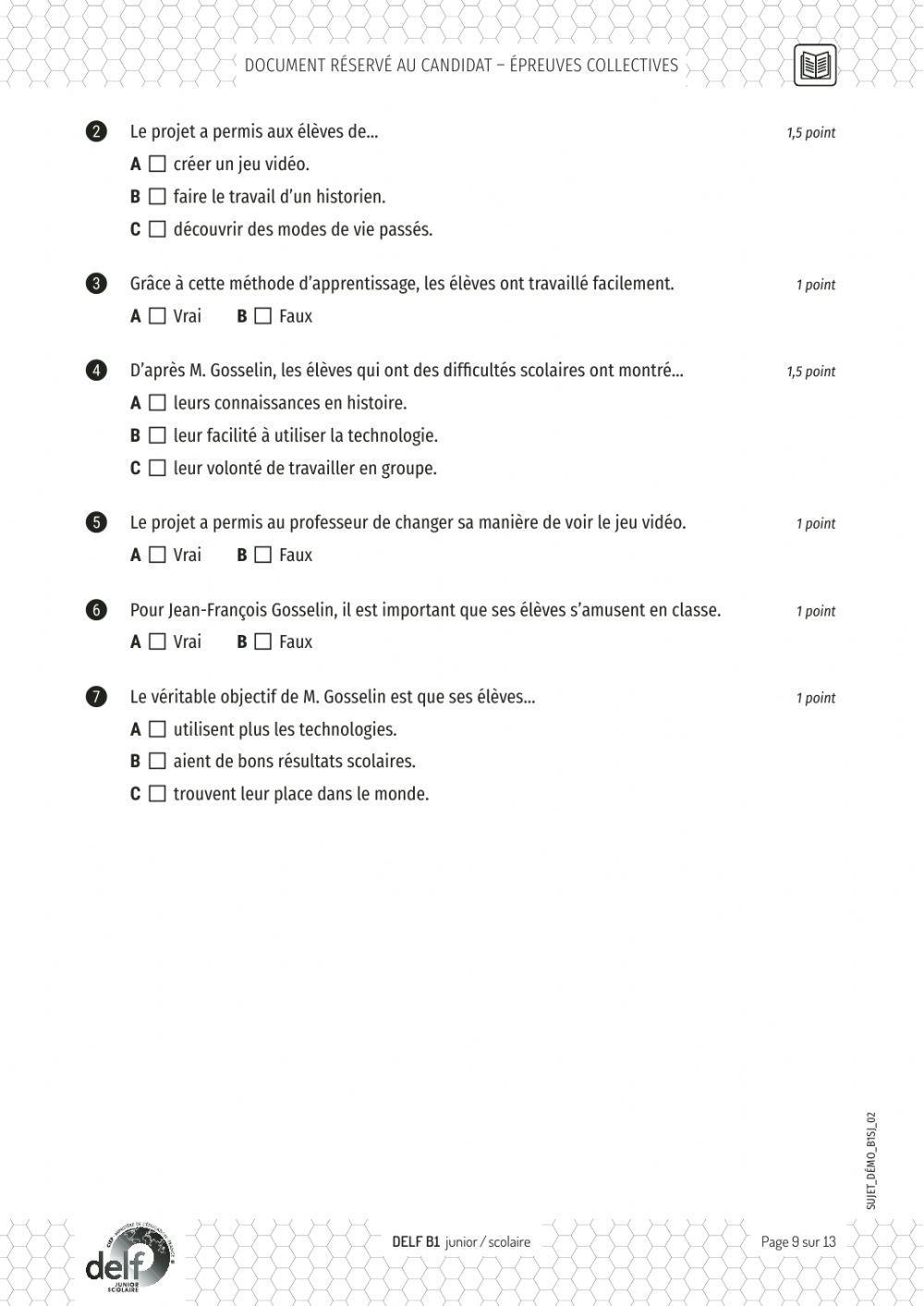 Ce delf b1 février 20221