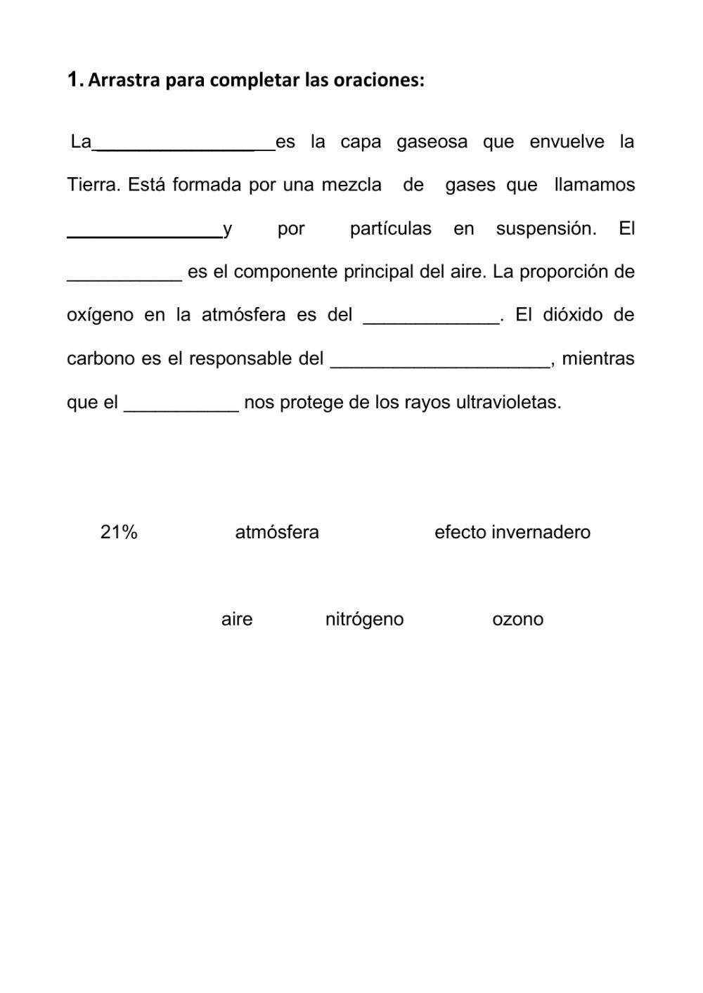 La atmósfera: composición y capas