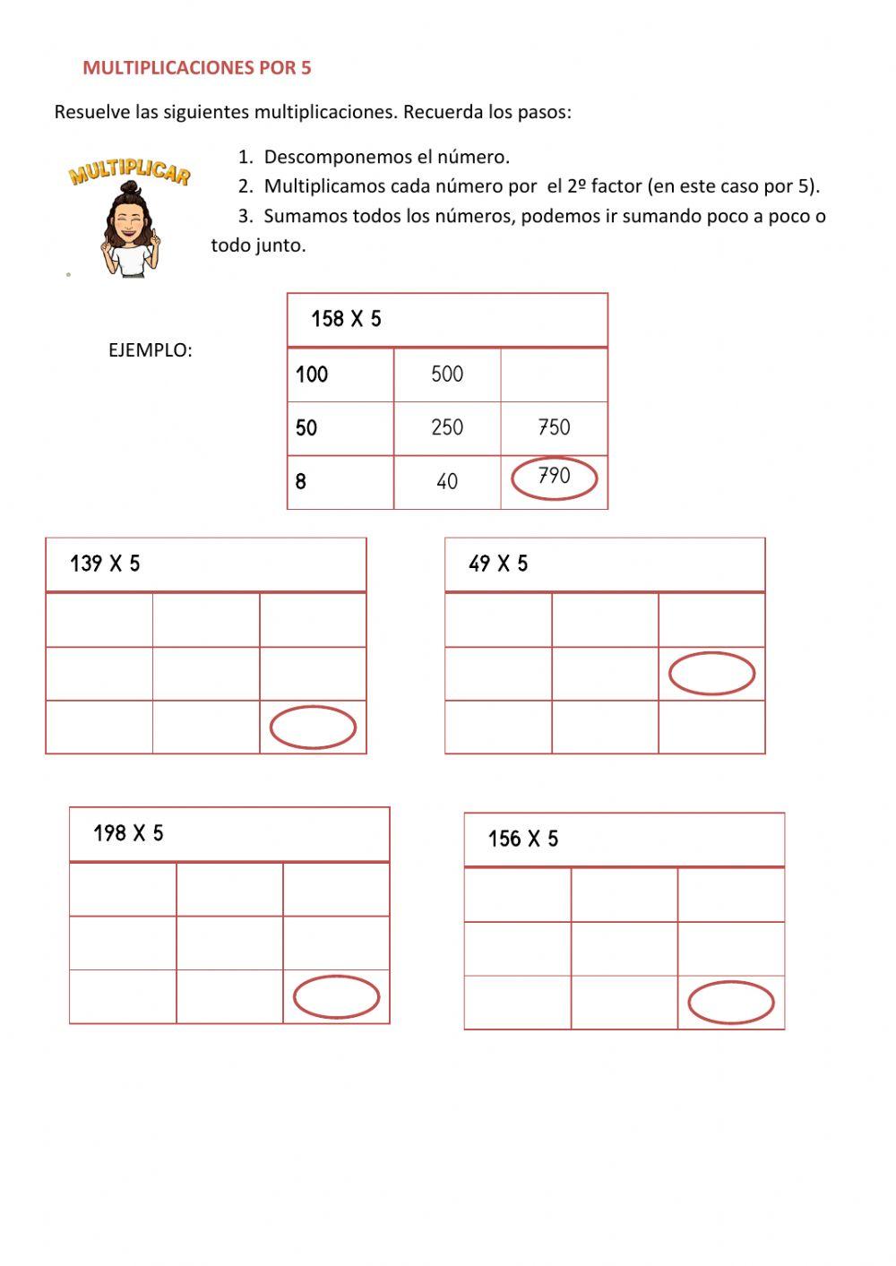 Multiplicamos por 5 ABN
