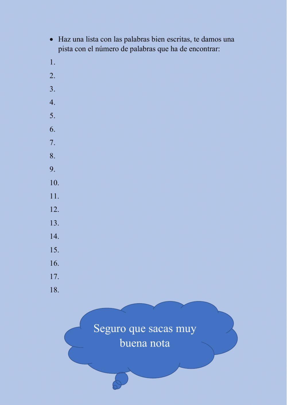 Dictado, primeras acentuaciones.