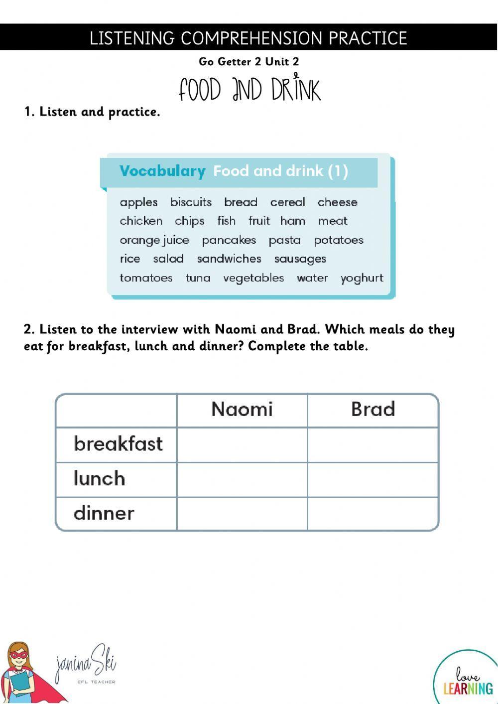 Listening Practice Go Getter 2 Unit 2