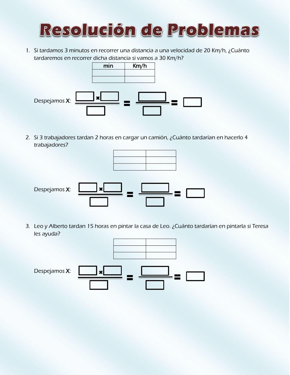 Proporcionalidad Inversa