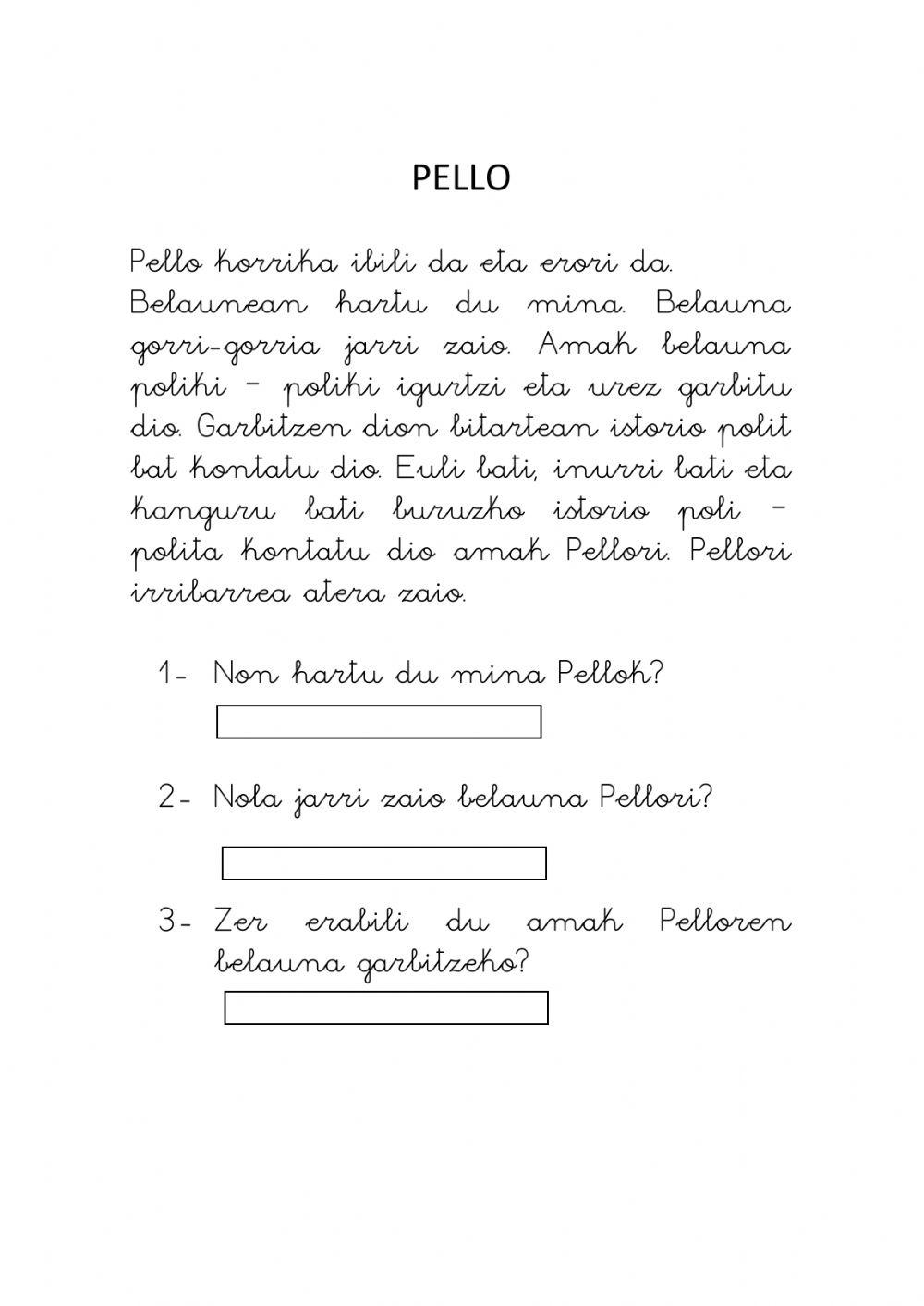 Irakur ulermena Pello Irakur ulermena Pello