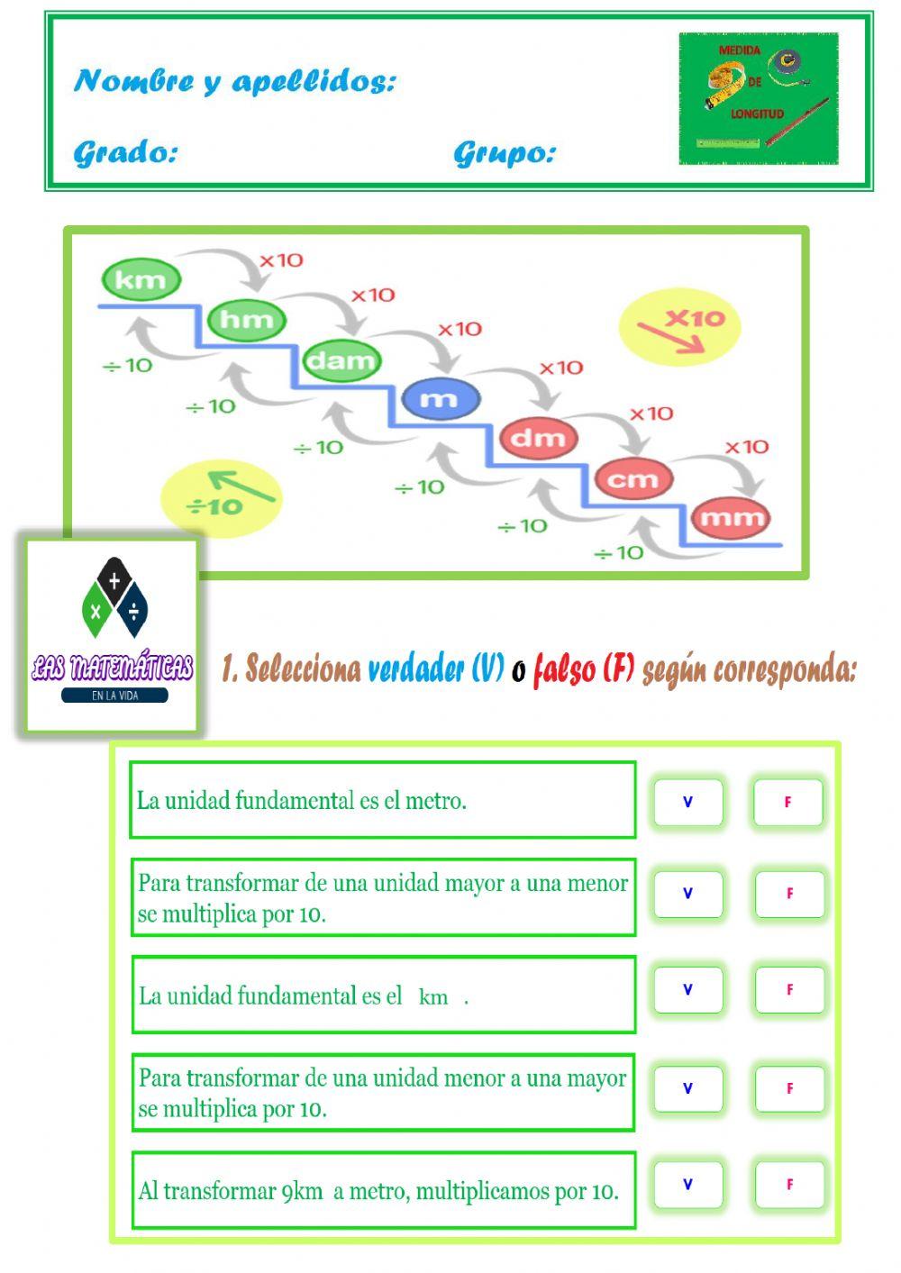 Unidades de medida -Longitud- 3