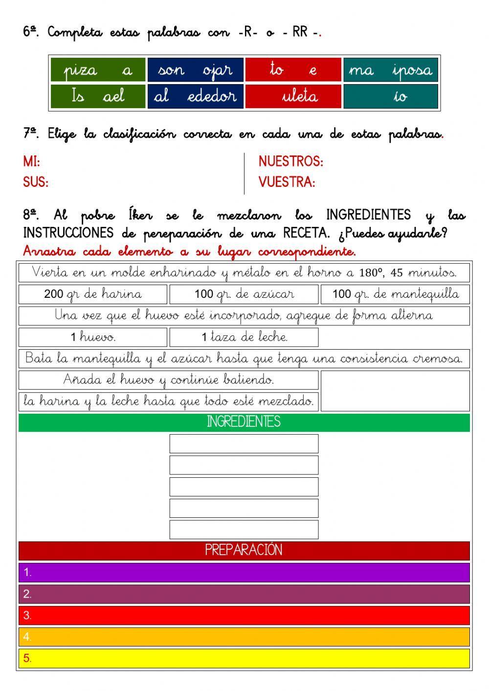 LENGUA 3º  Repaso T05