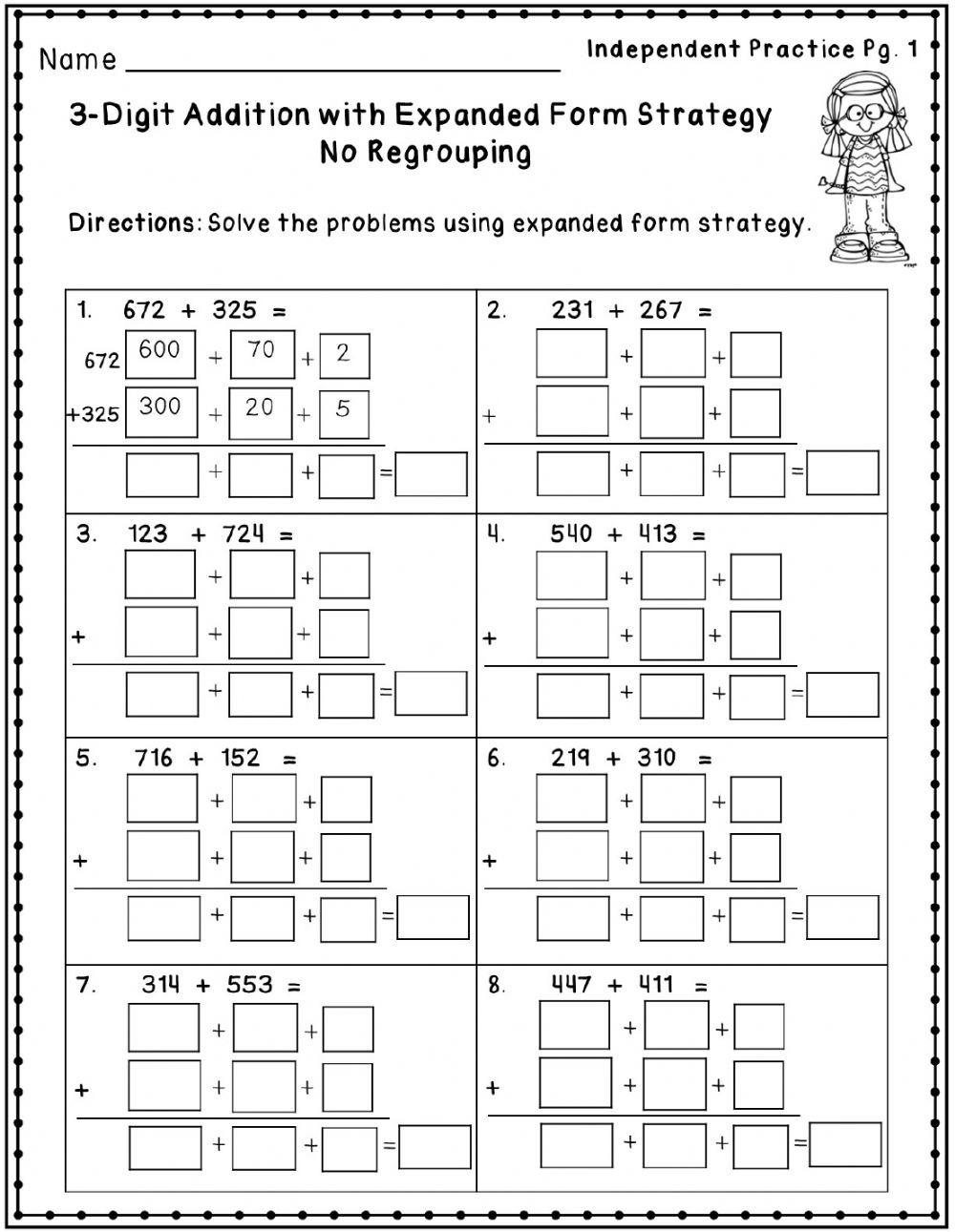 3 digit Addition with Expanded Form online exercise for | Live Worksheets