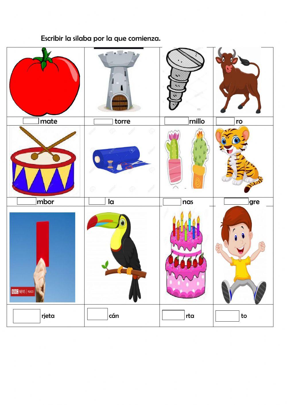 Silaba T | Live Worksheets