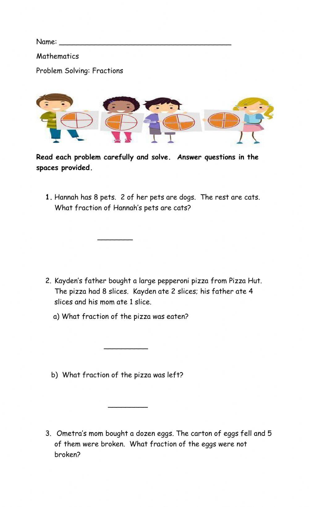 Fractions Word Problems