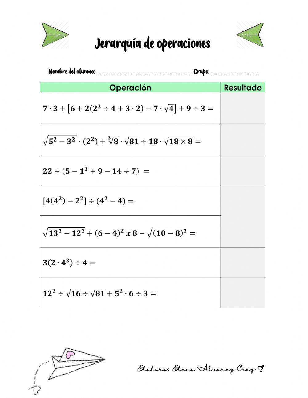 Jerarquía de operaciones