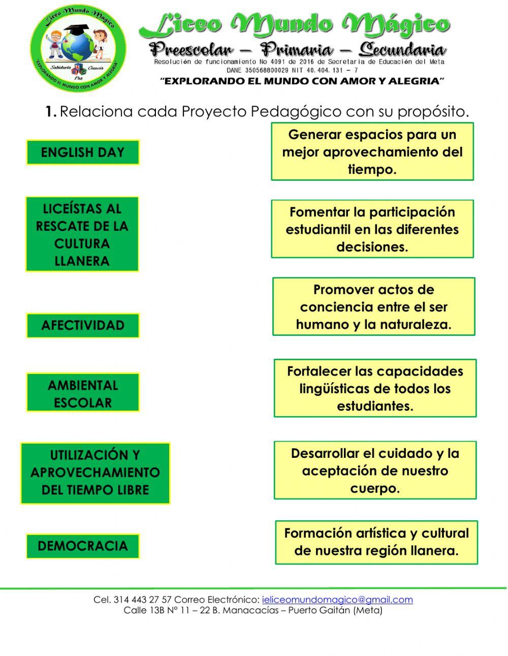Proyectos pedagógicos