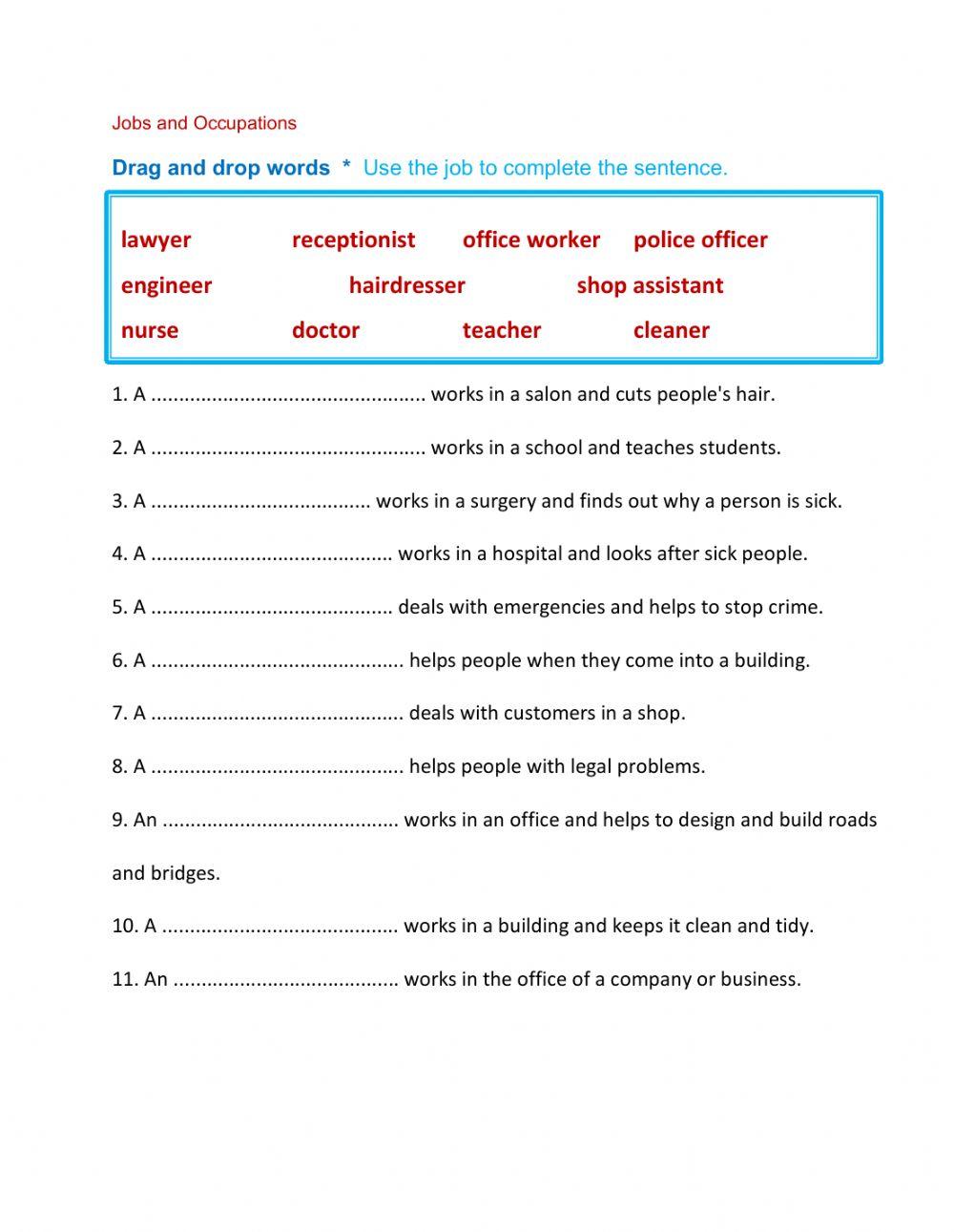 Jobs and Occupations