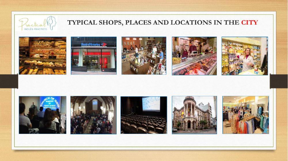 Vocabulary test - the city - part 1