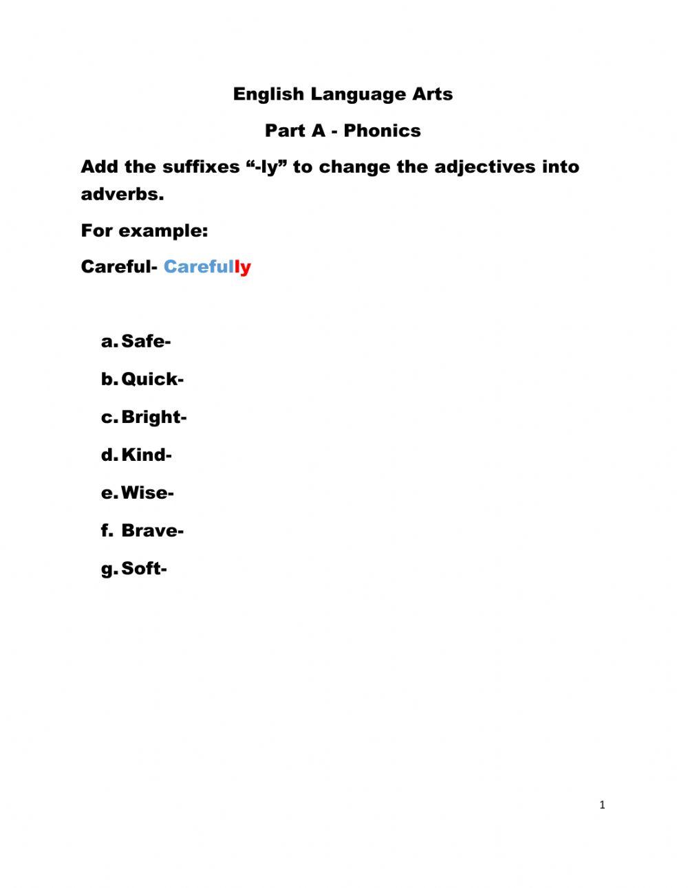 Adjectives -Adverbs