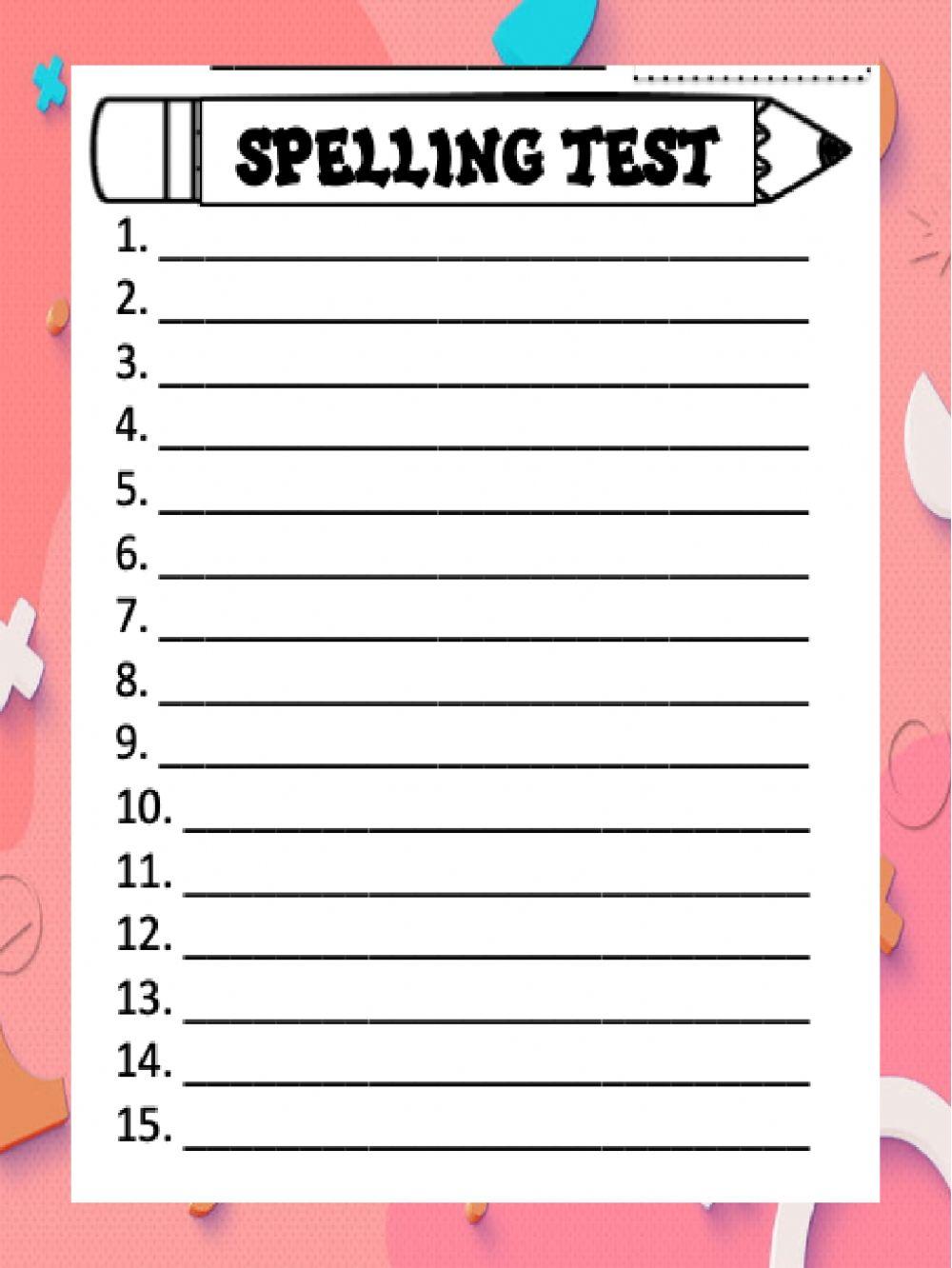 Spelling, Module 3, Week 1