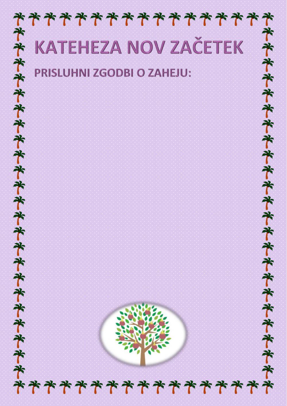 Kateheza - Nov začetek