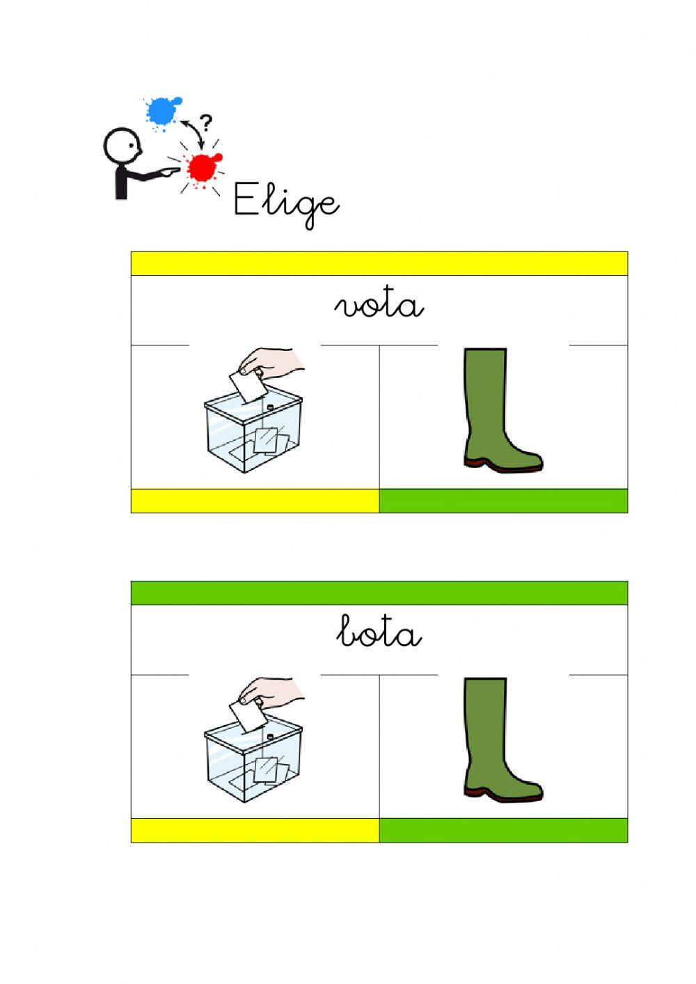 Palabras homófonas. (color)