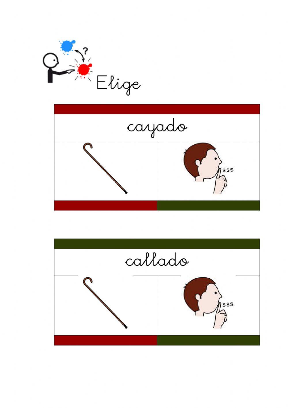 Palabras homófonas. (color)