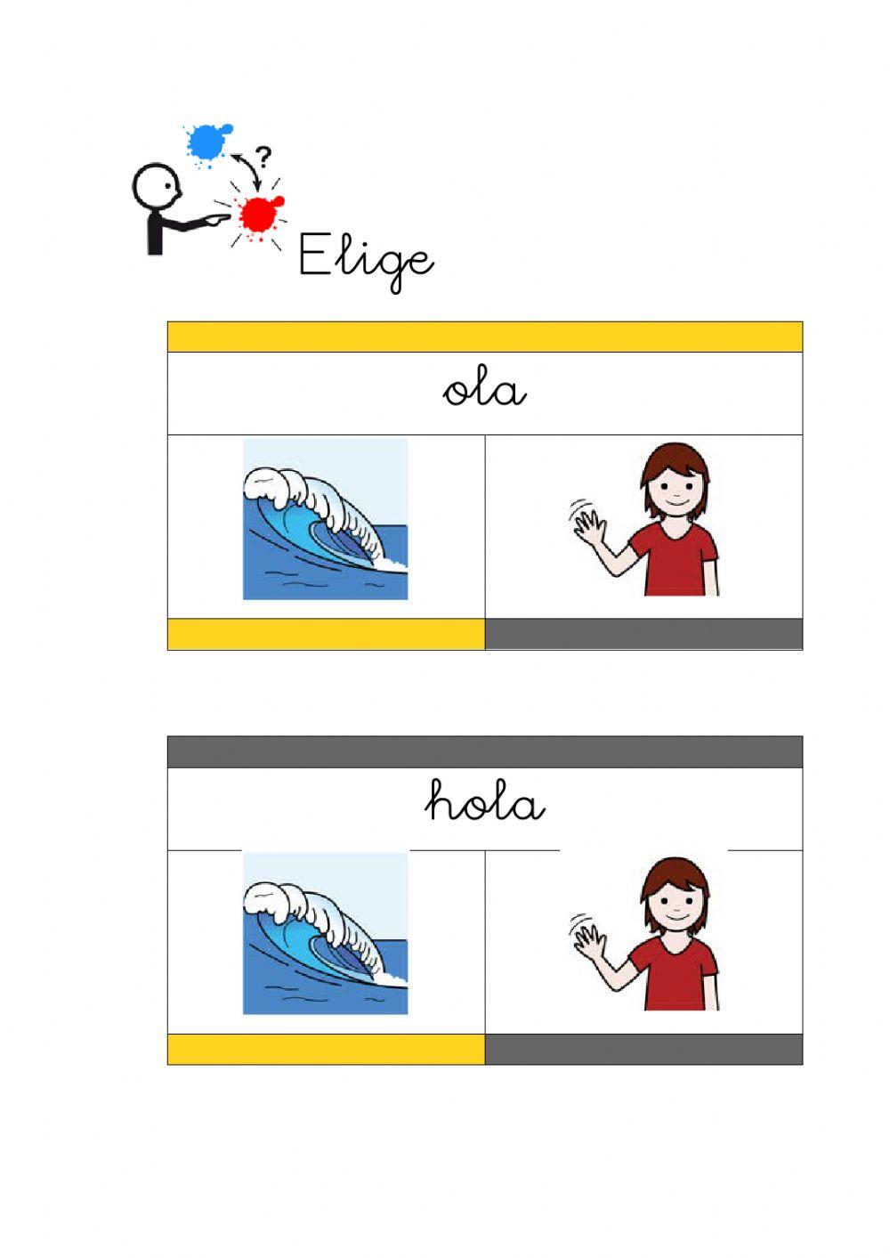 Palabras homófonas. (color)