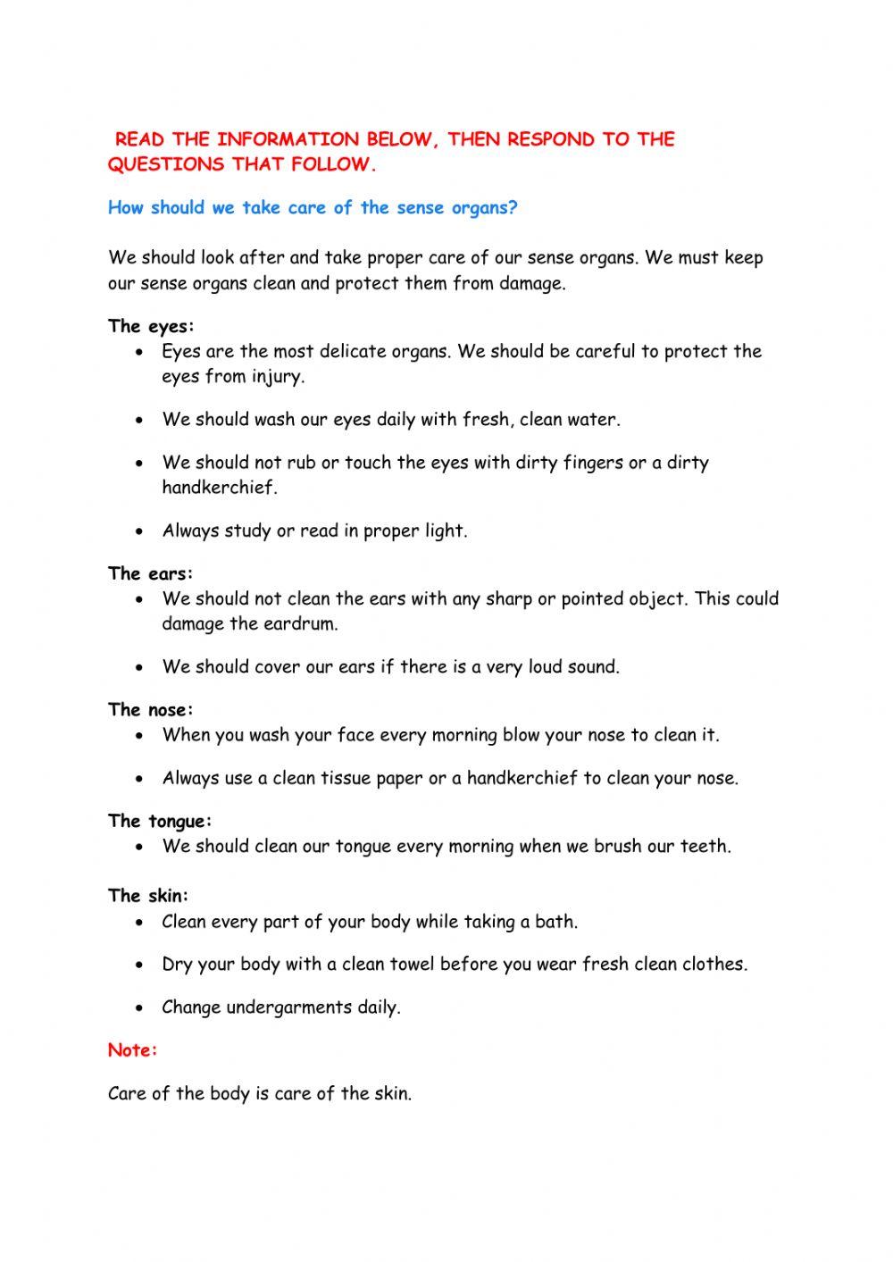 taking-care-of-the-sense-organs-worksheet-for-1st-gra-vrogue-co