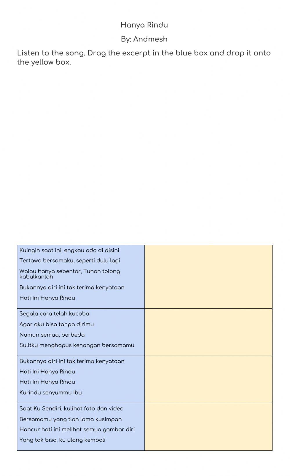 Andmesh -Hanya Rindu