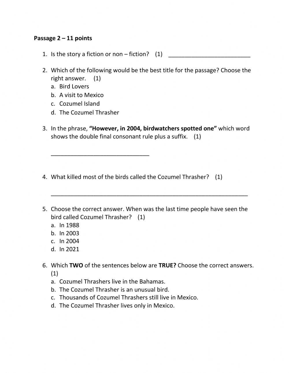 Fiction & Non - Fiction