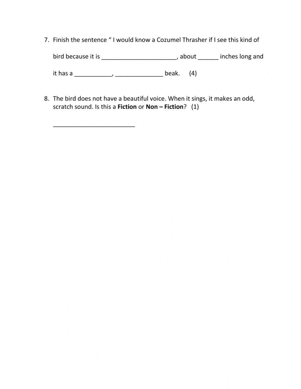 Fiction & Non - Fiction