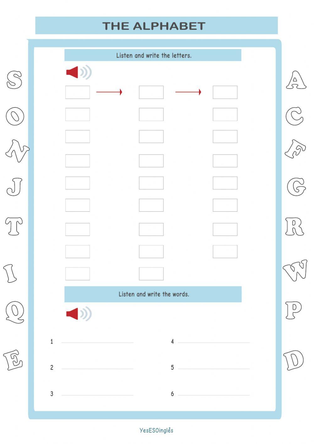 Alphabet and spelling Alphabet and spelling