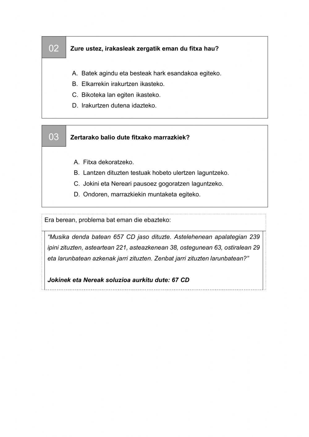 IKASTEN IKASI-JOKIN ETA NEREA BIKOTEKA IRAKURTZEN.