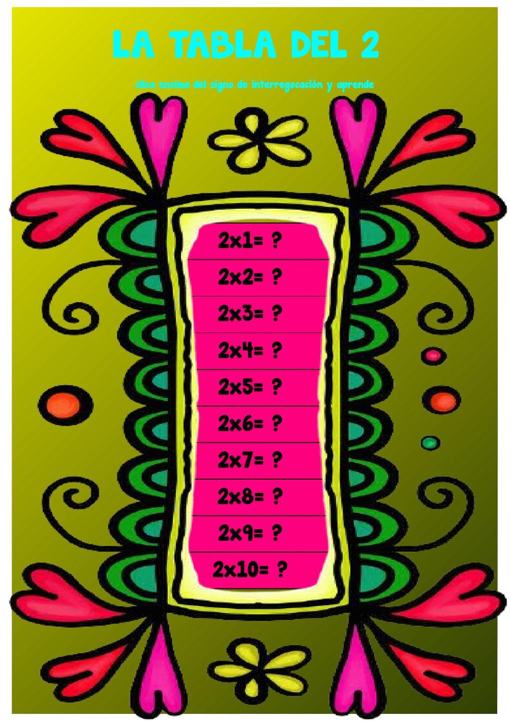 tabla del 2 tabla del 2