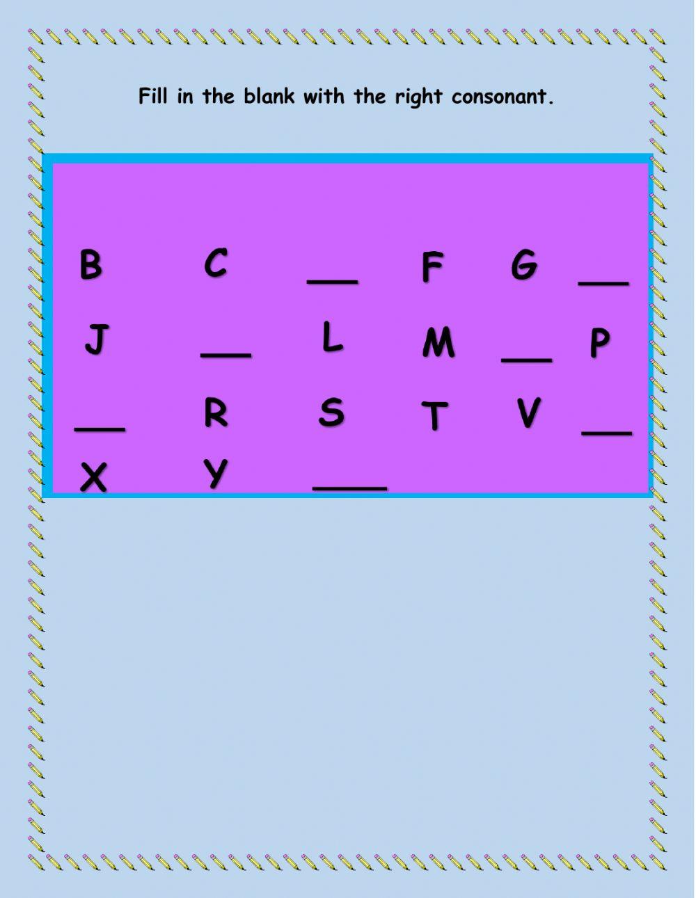 Fill in the Consonants