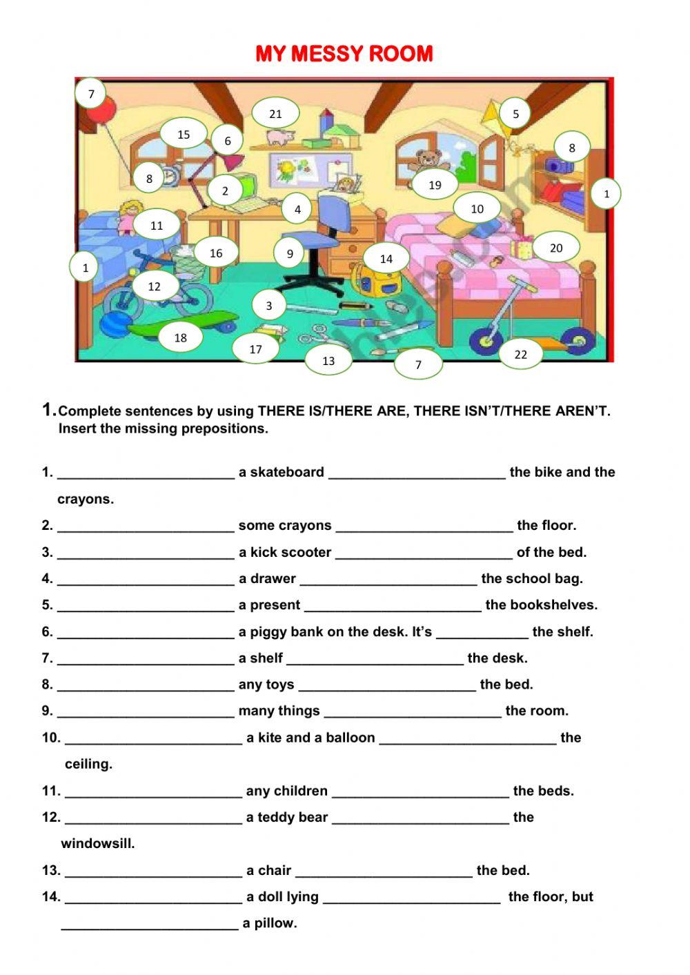PREPOSITIONS CROSSWORD online exercise for Live Worksheets