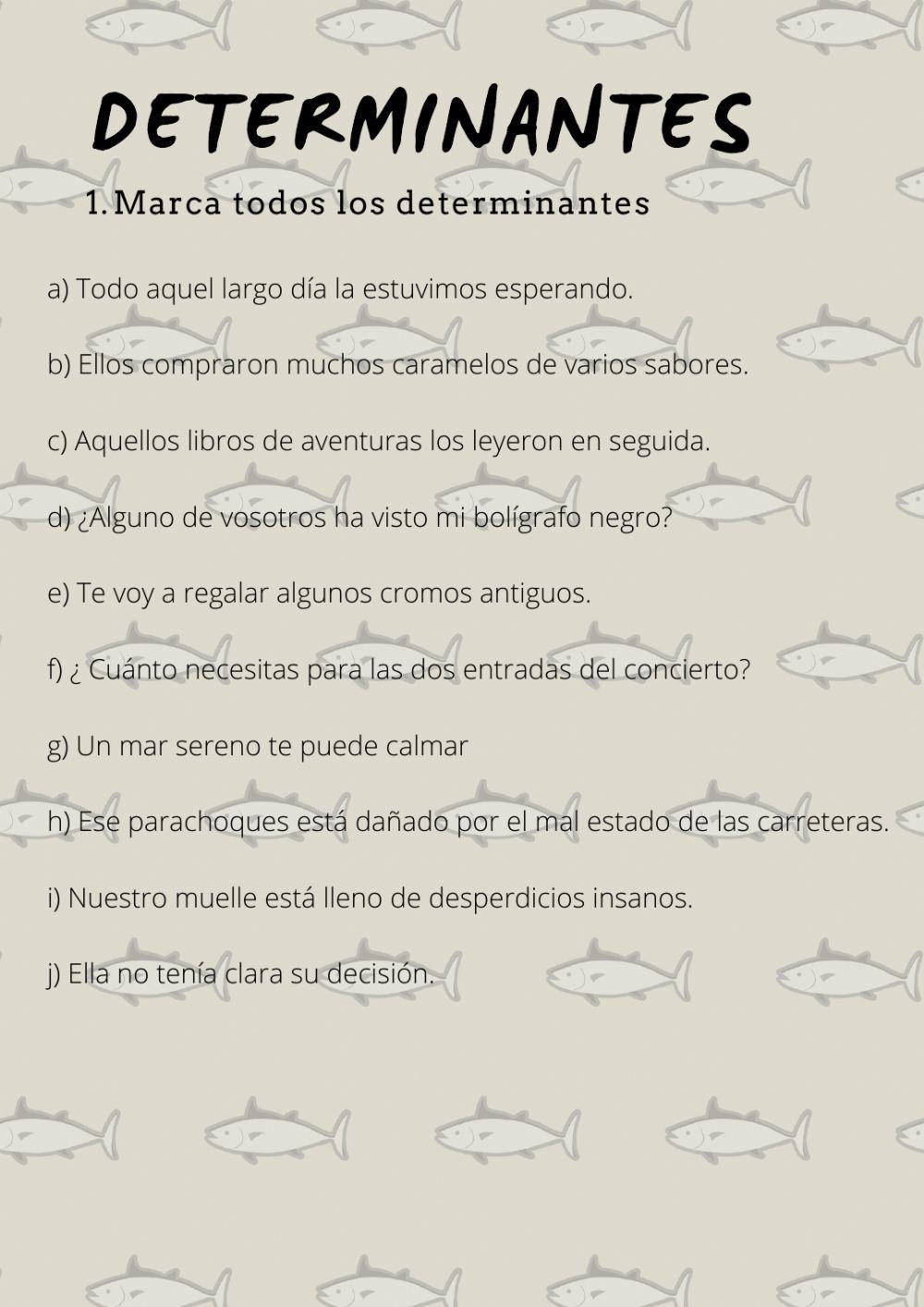 Los determinantes