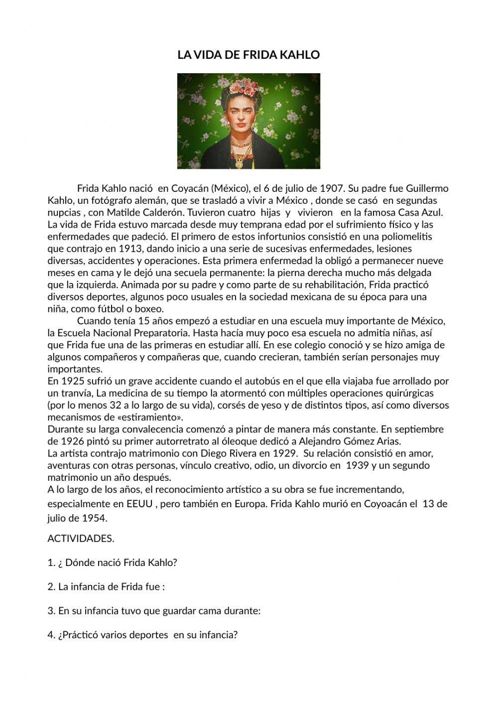 Biografía Frida Kahlo 2