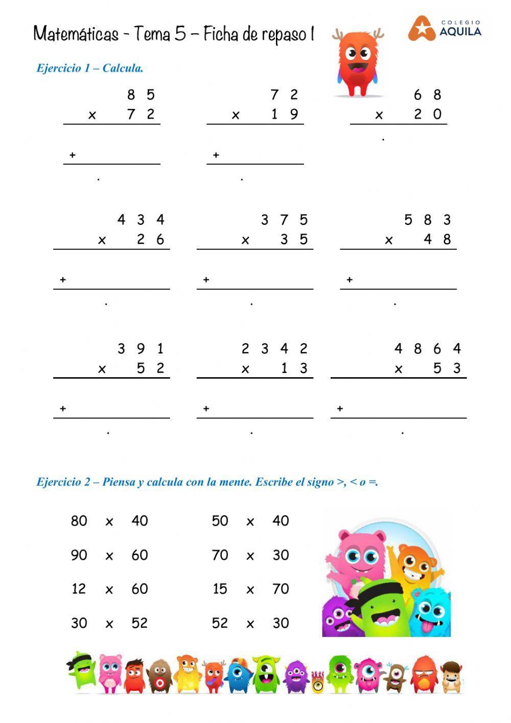 Matemáticas - Repaso T5 - 1