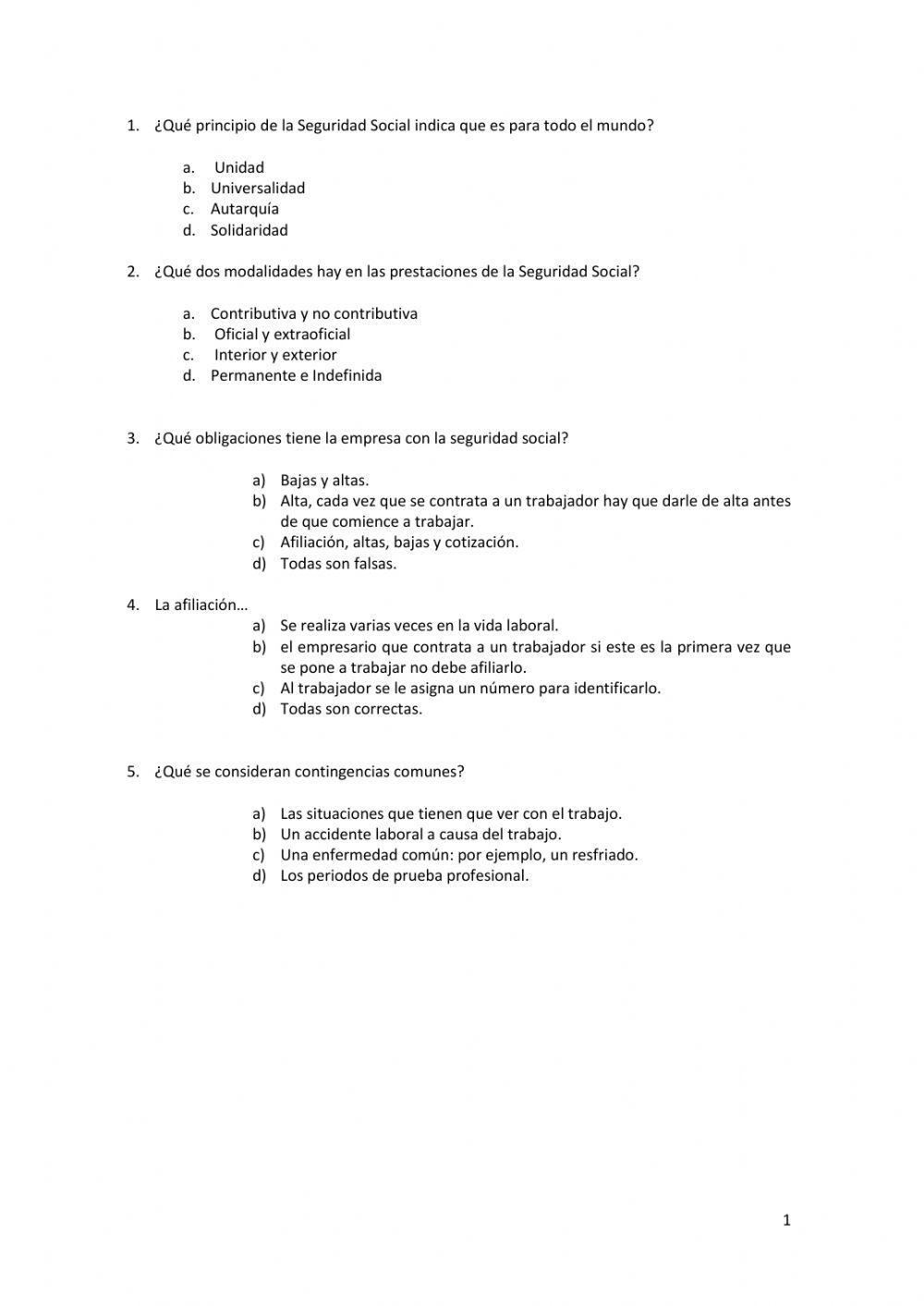 Tarea 2+cuestionario seguridad social