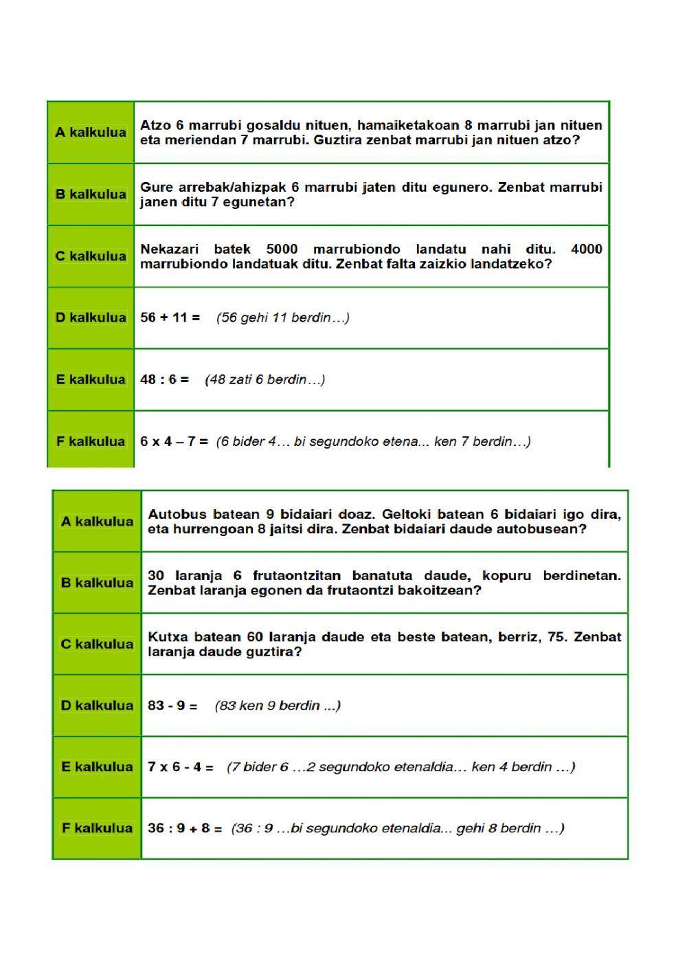 MATEMATIKA-BURUZKO KALKULUA