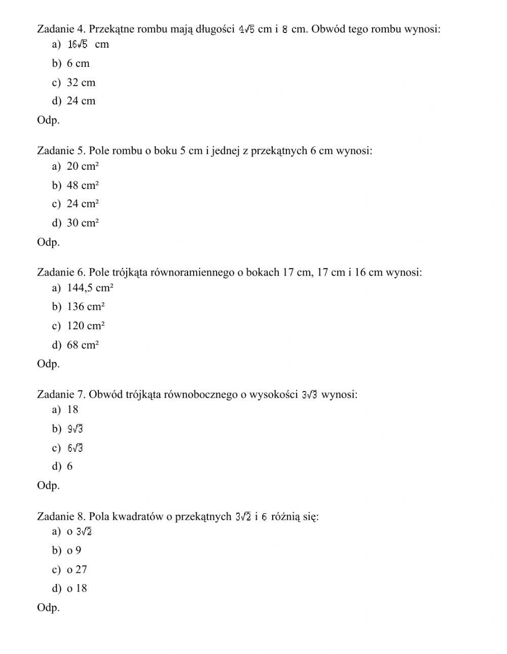 Twierdzenie Pitagorasa