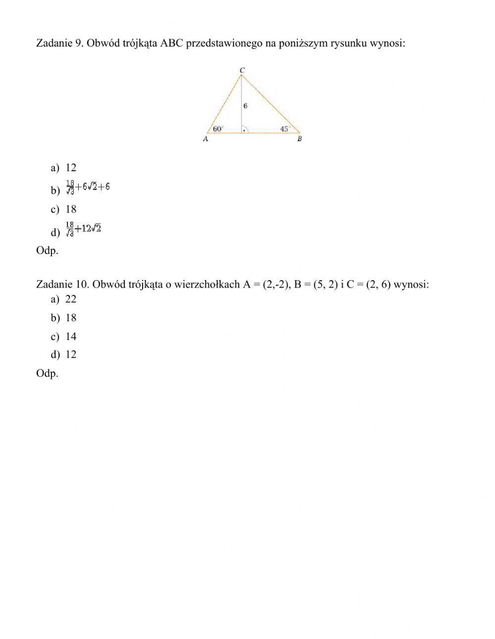 Twierdzenie Pitagorasa