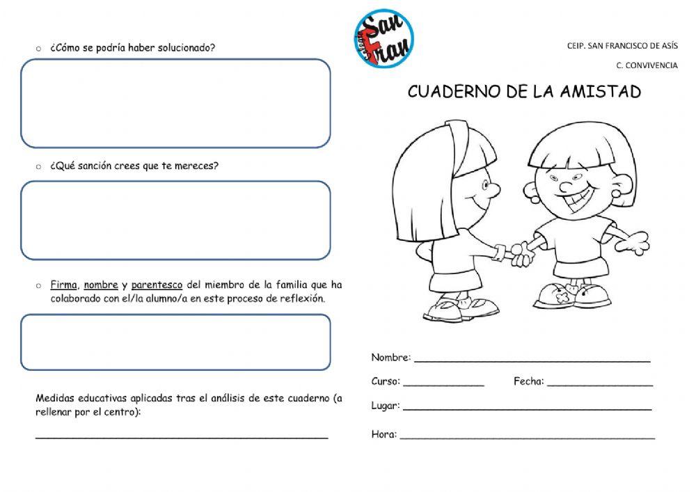 Cuaderno de la amistad