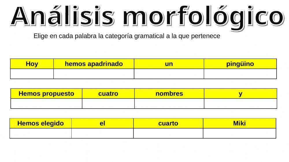 Análisis morfológico